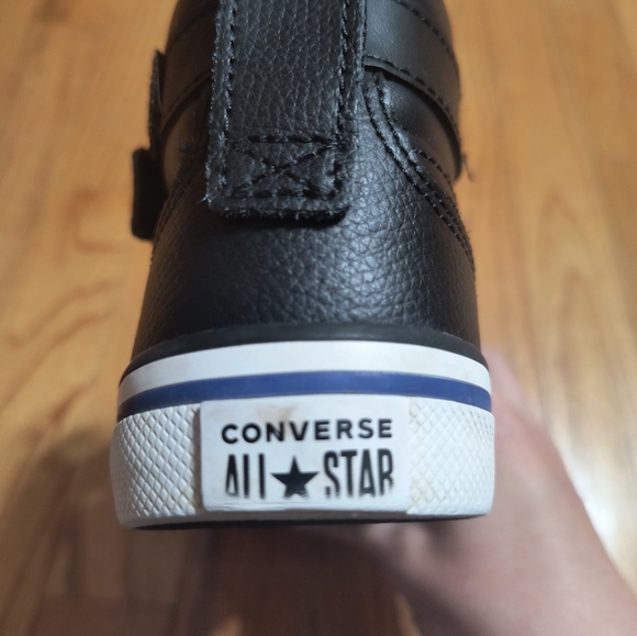 Converse All Star high top Velcro strap shoes, size children's 1.5 - Picture 6 of 12